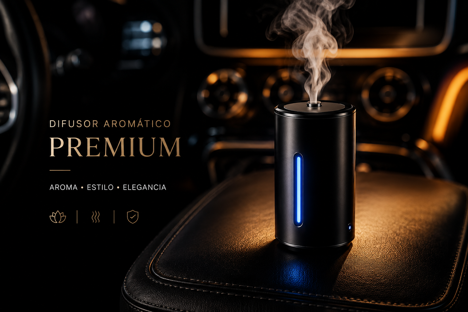 Difusor Aromático LED para Auto – Interior Premium
