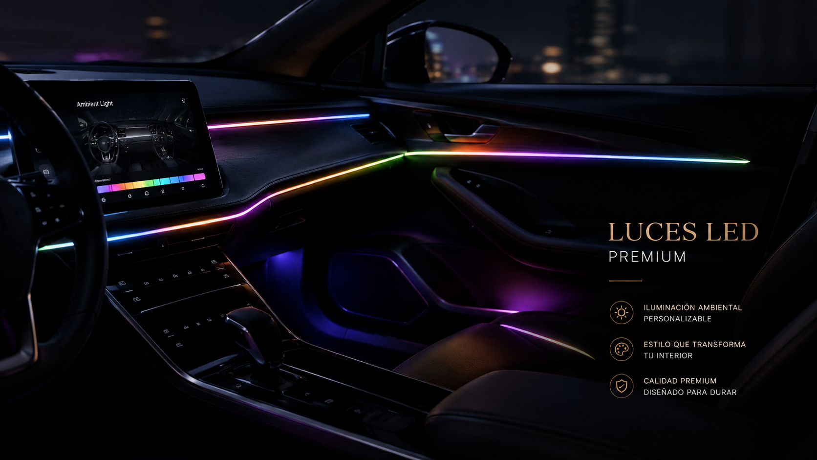 Vezorianne Ambient Pro™ – Luces LED Premium para Auto
